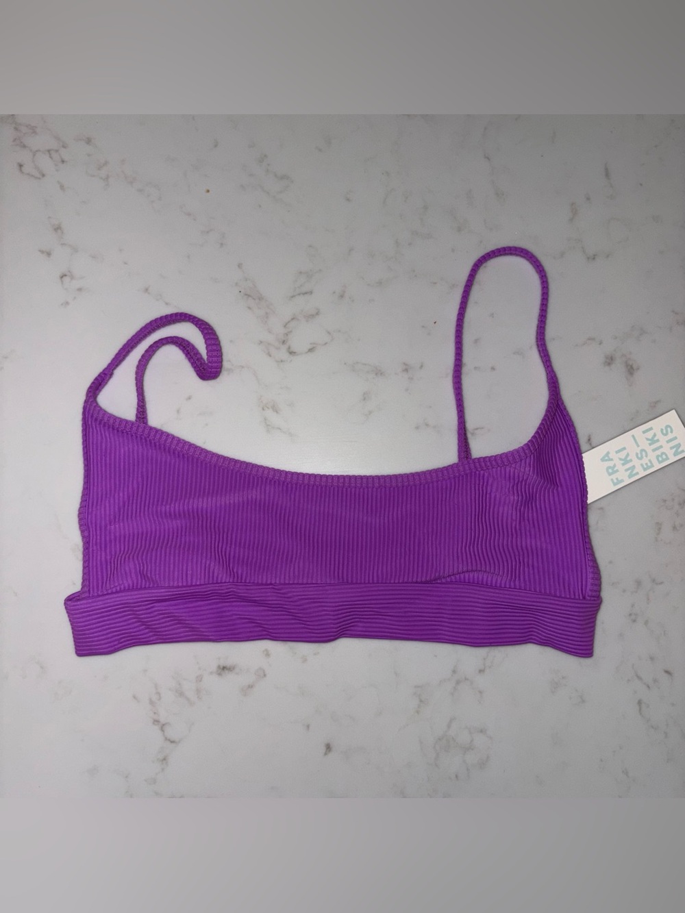 Gavin Ribbed Scoop Bikini Top